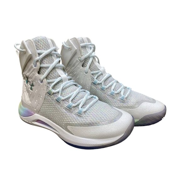 Under Armour Highlight Ace Women's Volleyball Shoes White Silver 3024042-100 NEW - Picture 3 of 6